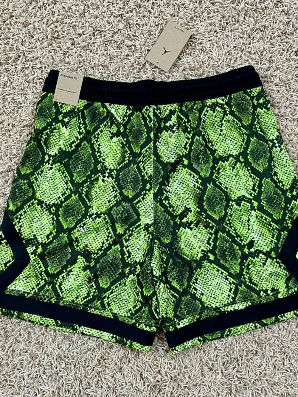 Jordan Sport Men's Dri-FIT Mesh Diamond Shorts Electric Green HF9907-358, Size L